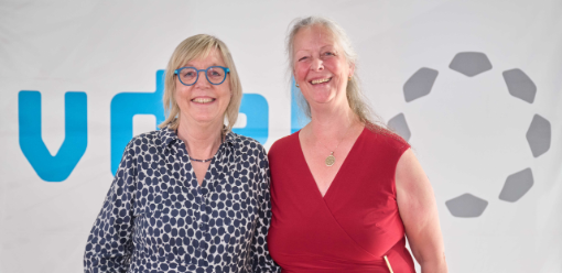 vdek-Vorstandsvorsitzende Ulrike Elsner und Claudia Ackermann, Leiterin der vdek-Landesvertretung Hessen
